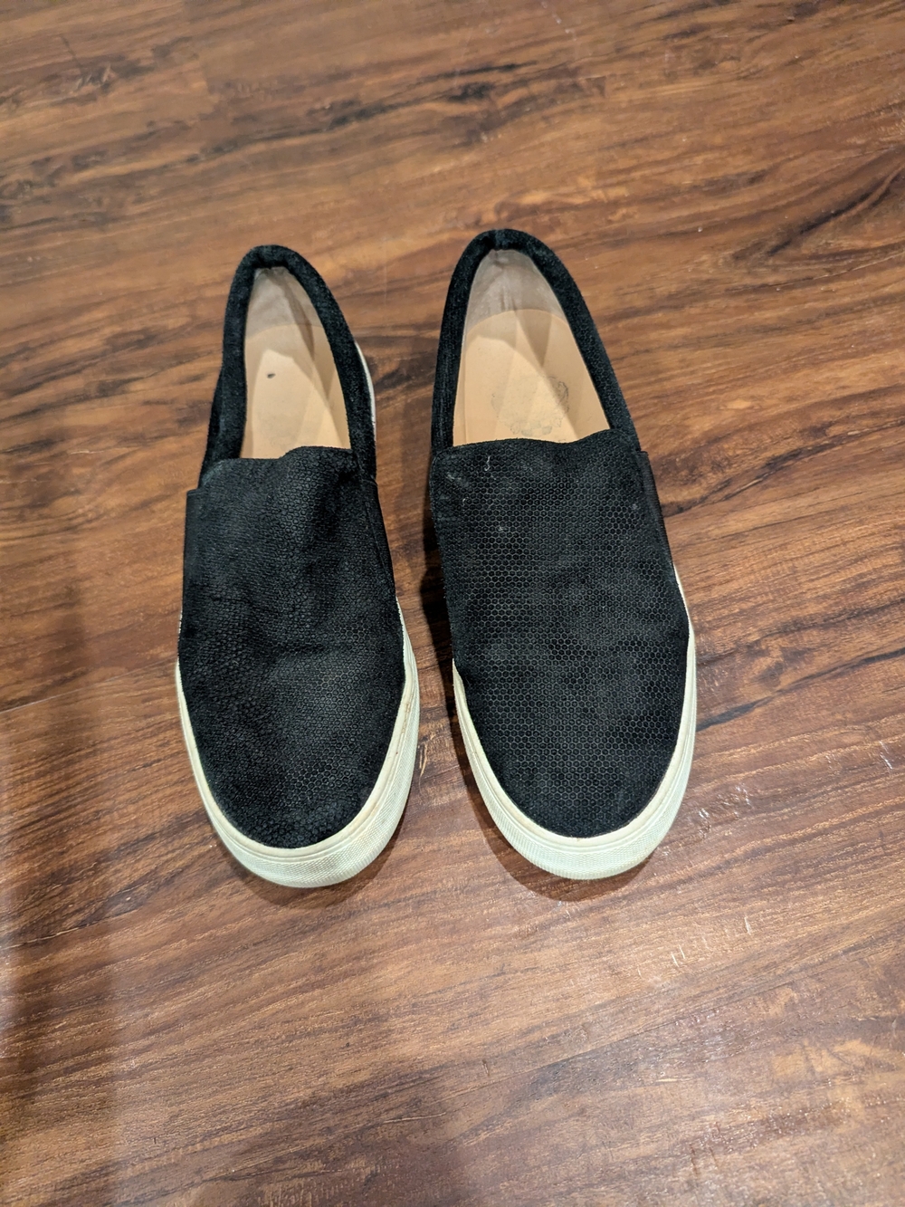 Vince Camuto Black Slip-On Canvas Loafers